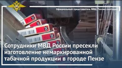 Сотрудники МВД России пресекли изготовление немаркированной табачной продукции в Пензе – видео